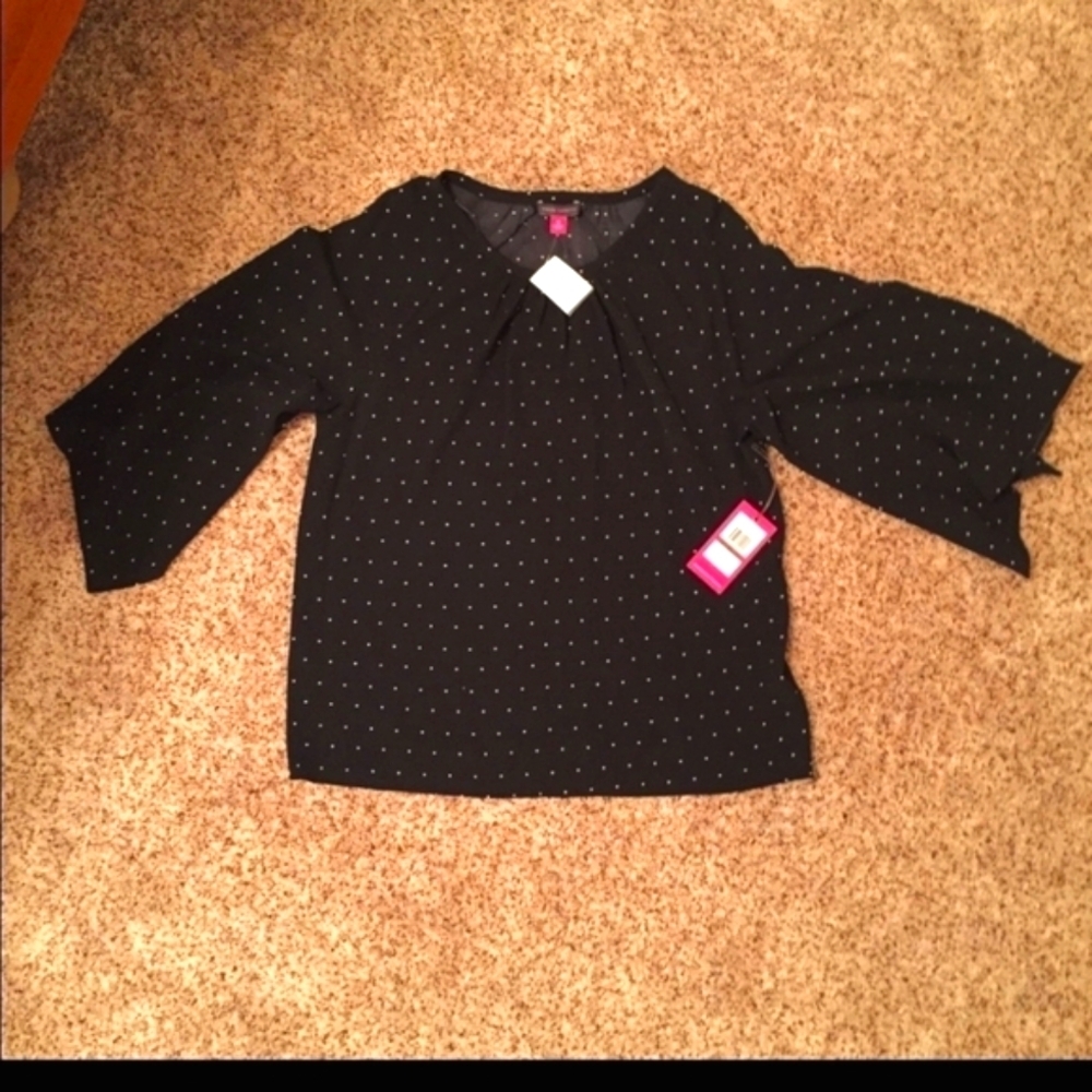 Vince Camuto Flutter Sleeve Blouse